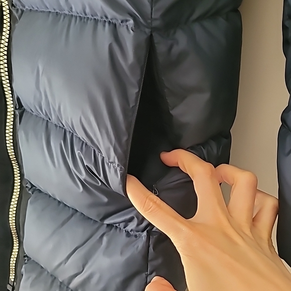 Geospirit Blue Knee-Length Goose Down Puffer Coat with High Collar Size S - Picture 6 of 16